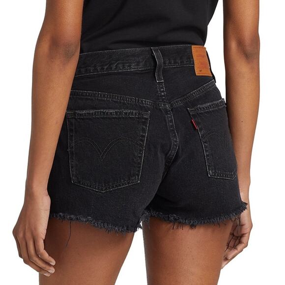 Levi’s 501 Original Wise Up Black High Rise Shorts Women’s Size 32 - Picture 3 of 13